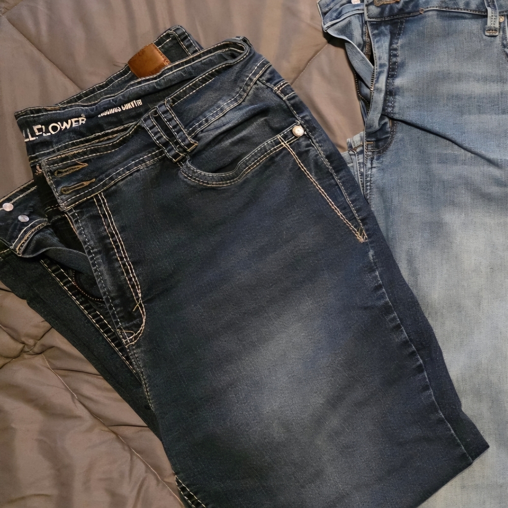 Wallflower Dark Blue Flare Jeans